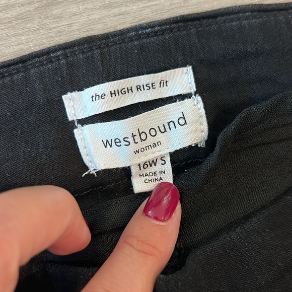 Westbound the high rise fit Stretch Black Jeans Size 16 S - Picture 4 of 7